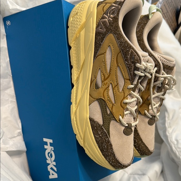 Hoka Clifton  “oat Milk pollen “ Athletic Shoes with Chunky Design - Picture 6 of 6